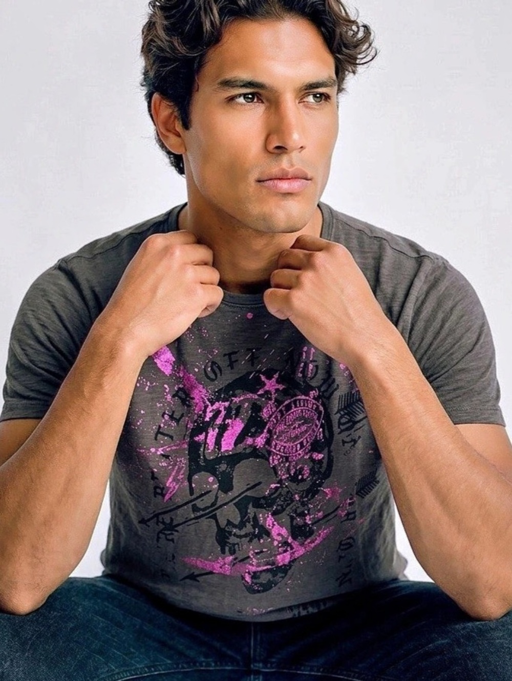 Buffalo David Bitton Teyze Dust & Glory Skull Print Graphic Tee Graphic Tee XL
